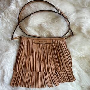 Rebecca Minkoff Tan Fringe Crossbody Bag